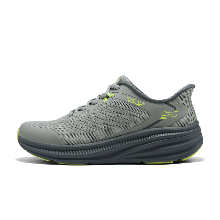 Skechers Bob's Skills Running Shoes Men's Low Top Gray Green Color Block