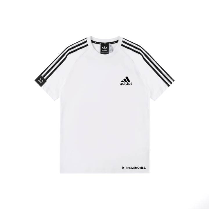 Adidas Adidas T Shirts Unisex Black White Simple Order Crew Neck Moderate