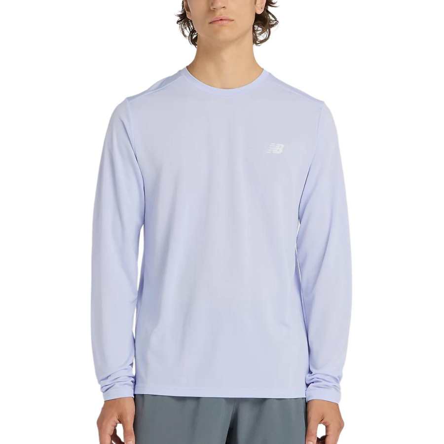 New Balance New Balance Quick Dry T Shirts Men's White Daybreak Crew Neck Moderate