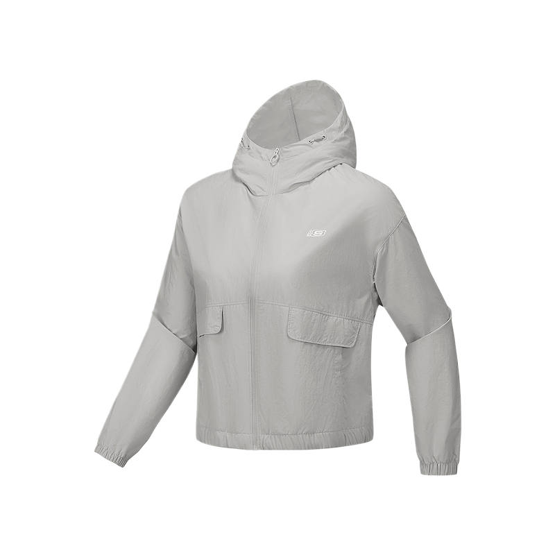 Skechers Jackets Women's Dark Silver Gray 01ND Hooded Non Detachable Moderate Other