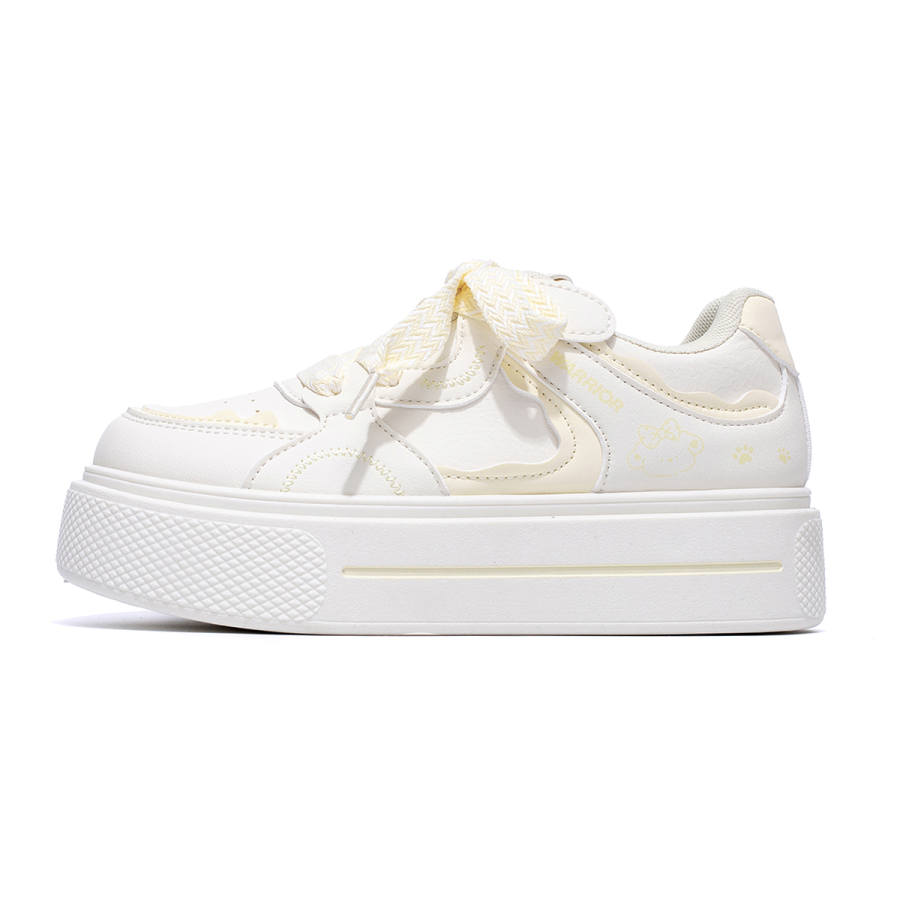 WARRIOR Casual Shoes Women's Low Top Beige/Pink, Beige/Yellow, Beige/Light Blue