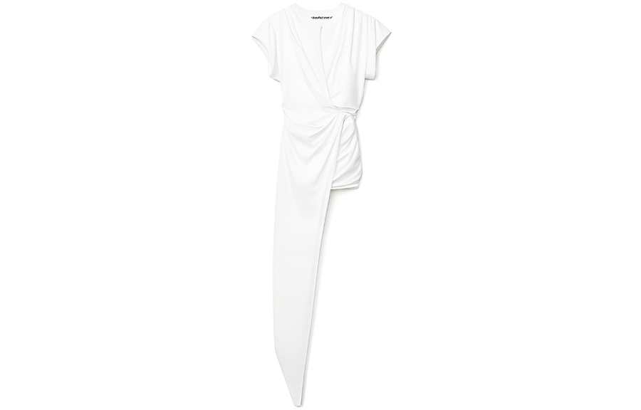 Alexander Wang Short Sleeved Dresses Women's White Crew Neck Thin
