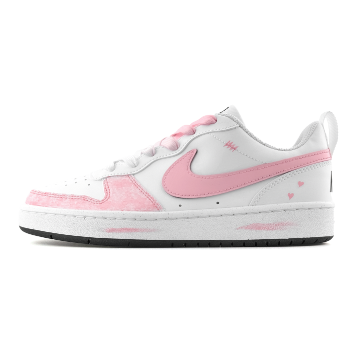 Nike Nike Court Borough Skateboard Shoes Unisex Low Top Pink White Colorway