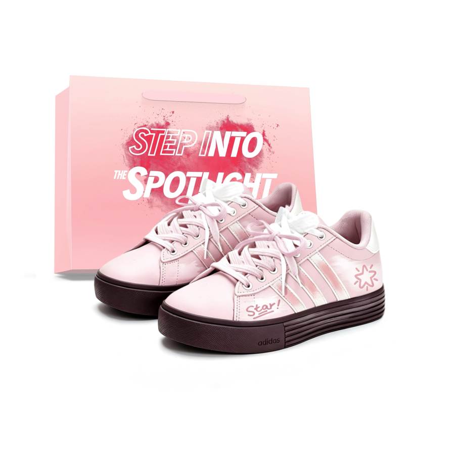 Adidas Adidas Daily 4.0 Skateboard Shoes Unisex Low Top White/Pink