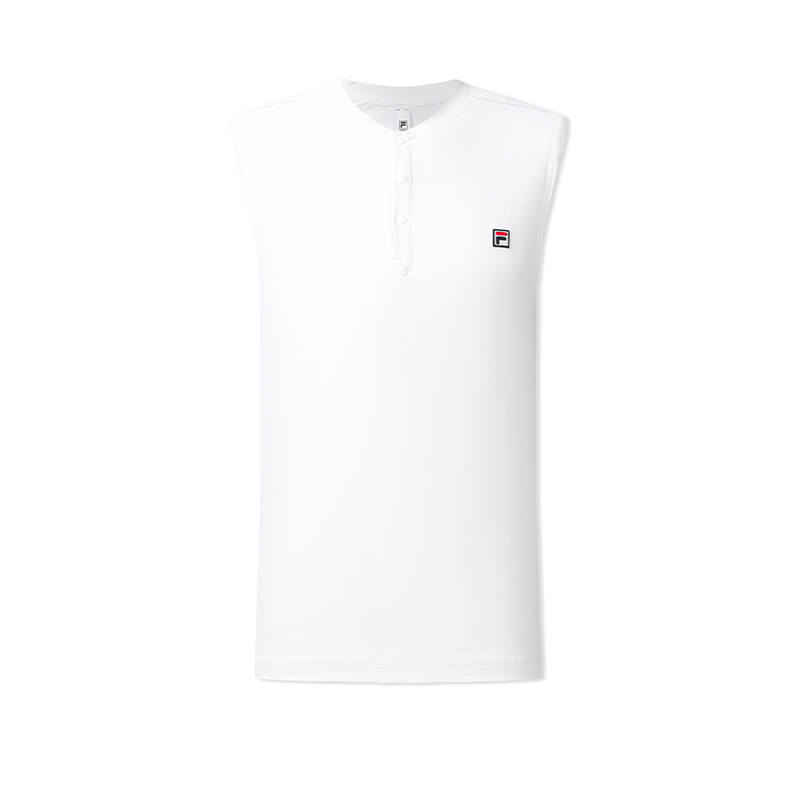 FILA Tennis Tank Tops Men's Jade White Crew Neck Moderate Straight Fit