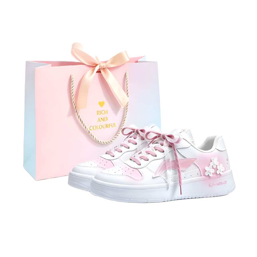 Li-Ning Li Ning Floating Boat Skateboard Shoes Women's Low Top Pink