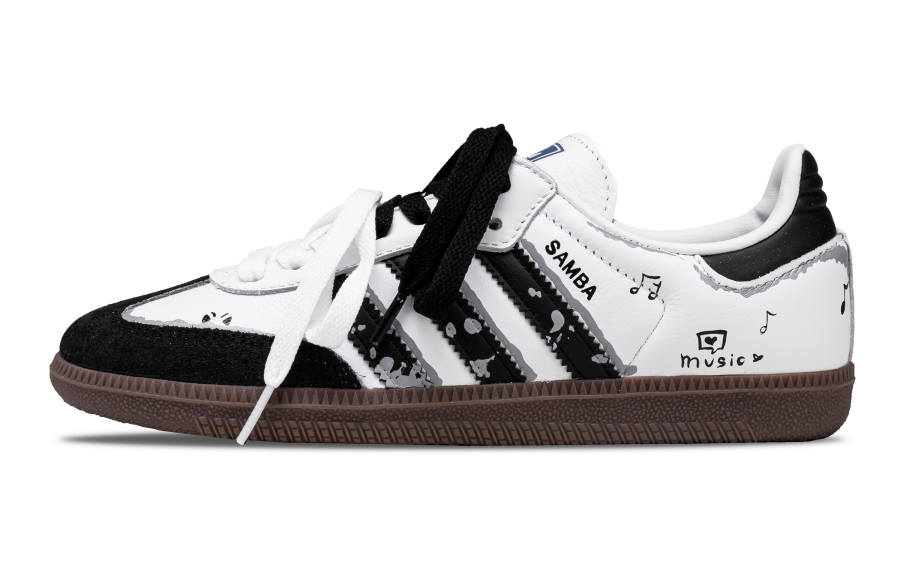 Adidas Originals SAMBA OG German Army Trainers Unisex Low Top Black/White