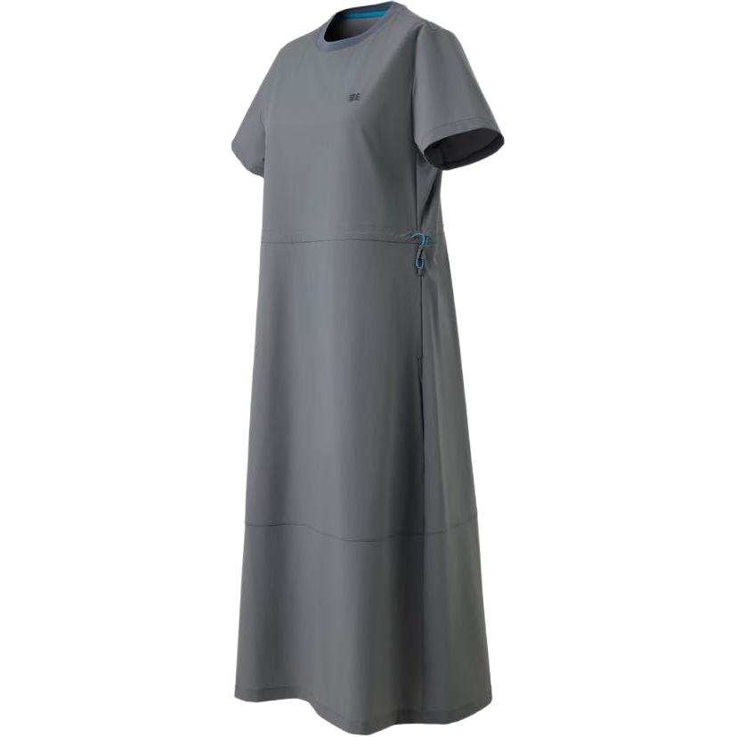 KOLON SPORT Camp Short Sleeved Dresses Women's Crew Neck Thin Midi Skirt