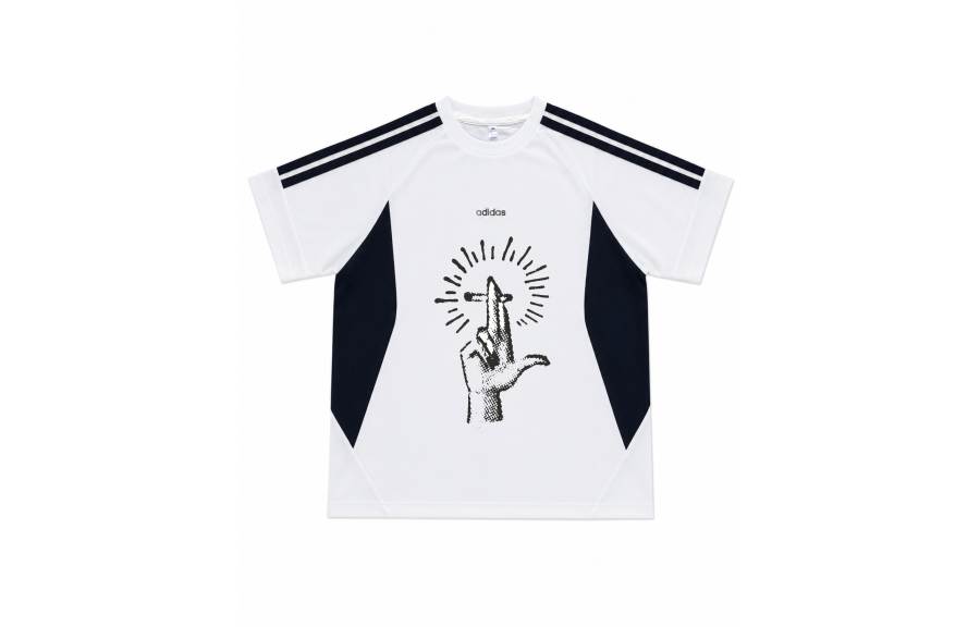 Adidas Adidas Sportswear T Shirts Men's White Crew Neck Moderate Straight Fit