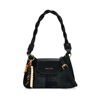 JANE KLAIN Pu Shoulder Bag, Crossbody Bag Small Women's Black/White/Coffee