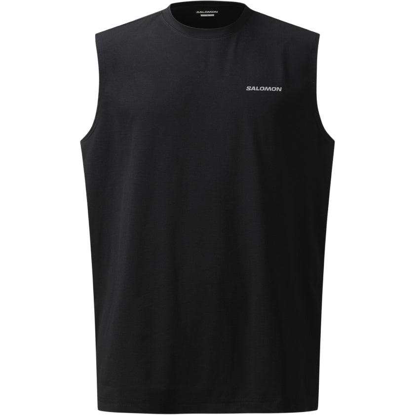 SALOMON Tank Tops Unisex Black Crew Neck Moderate Other