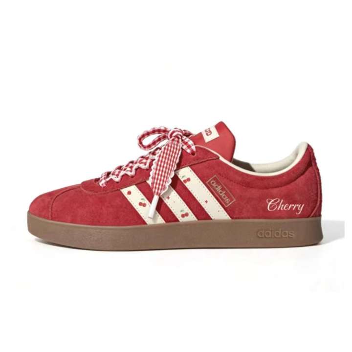 Adidas Adidas Vl Court Classic German Army Trainers Unisex Low Top Red