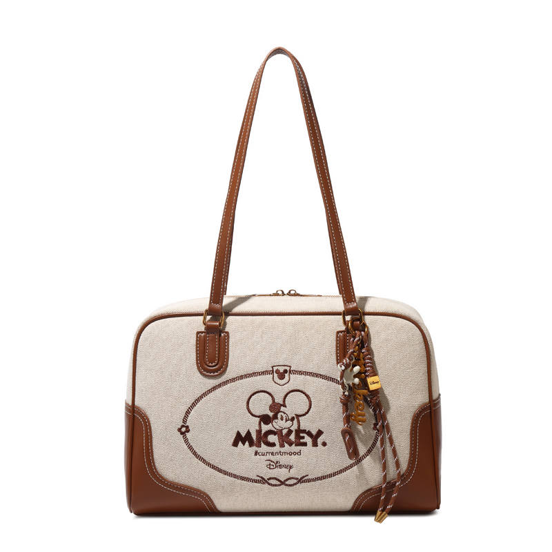 Disney 2025 Spring Festival Mickey And Friends Shoulder Bags White & Coffee