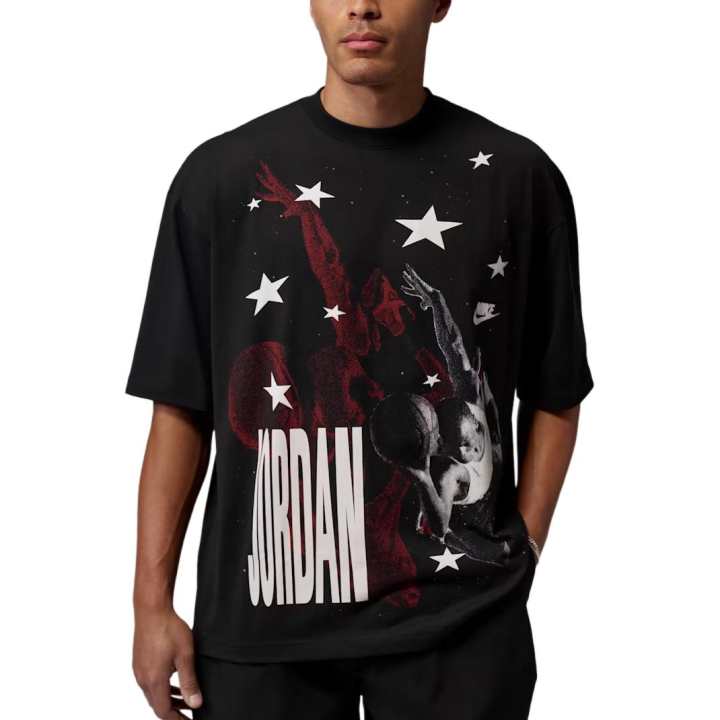 Jordan Jordan T Shirts Men's Black Crew Neck Moderate