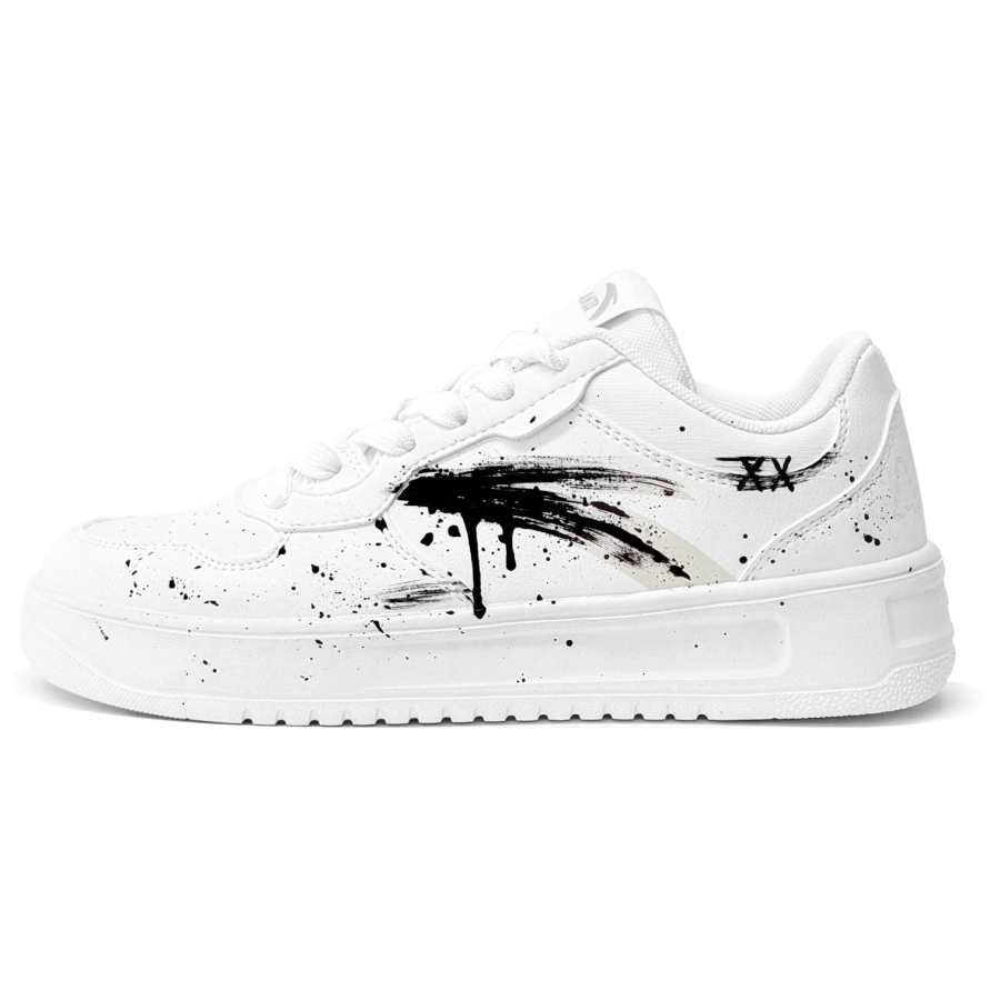 Anta Easy Collection Slip Resistant, Abrasion Resistant, Lightweight Low top Skateboard Shoes Men's Black White