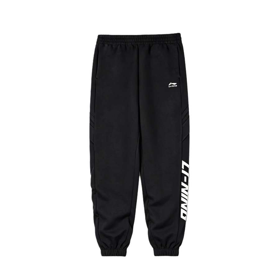 Li-Ning Li Ning Knitted Sweatpants Men's Black Moderate Cuffed Pants