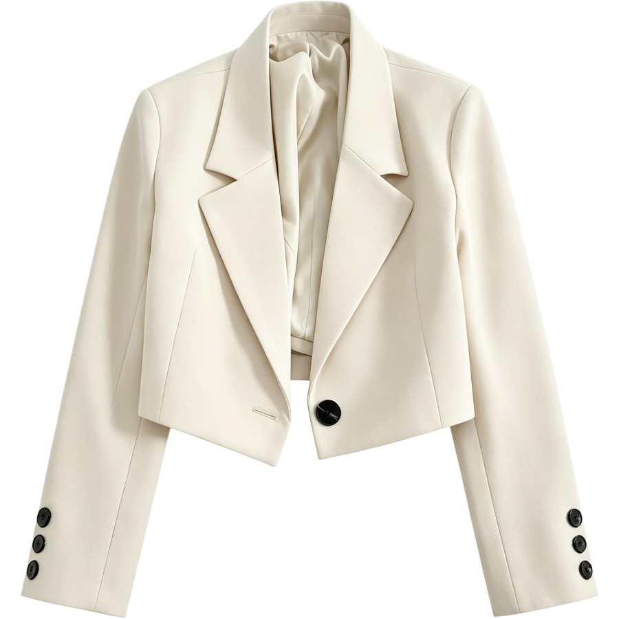 Sugarfunk Business Suits Women's Notch Lapel Moderate Straight Fit