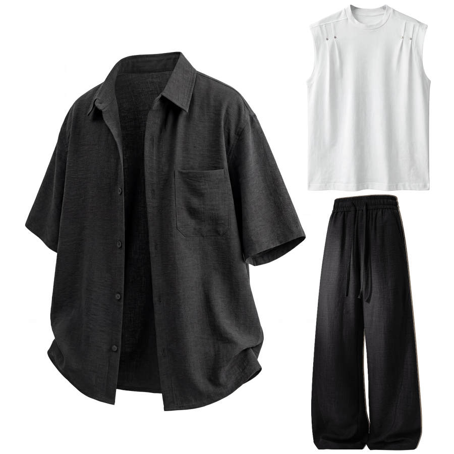 GWAF Casual Sportswear Men's Lapel Thin