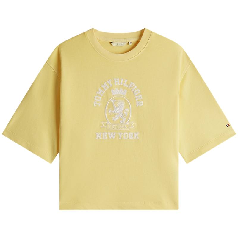 Tommy Hilfiger T Shirts Women's Yellow ZF0 Crew Neck