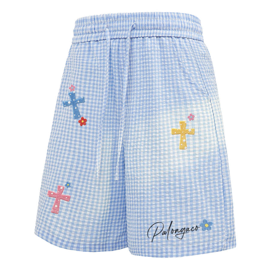 PAL ONGACO Casual Shorts Unisex Moderate Straight Fit Pants