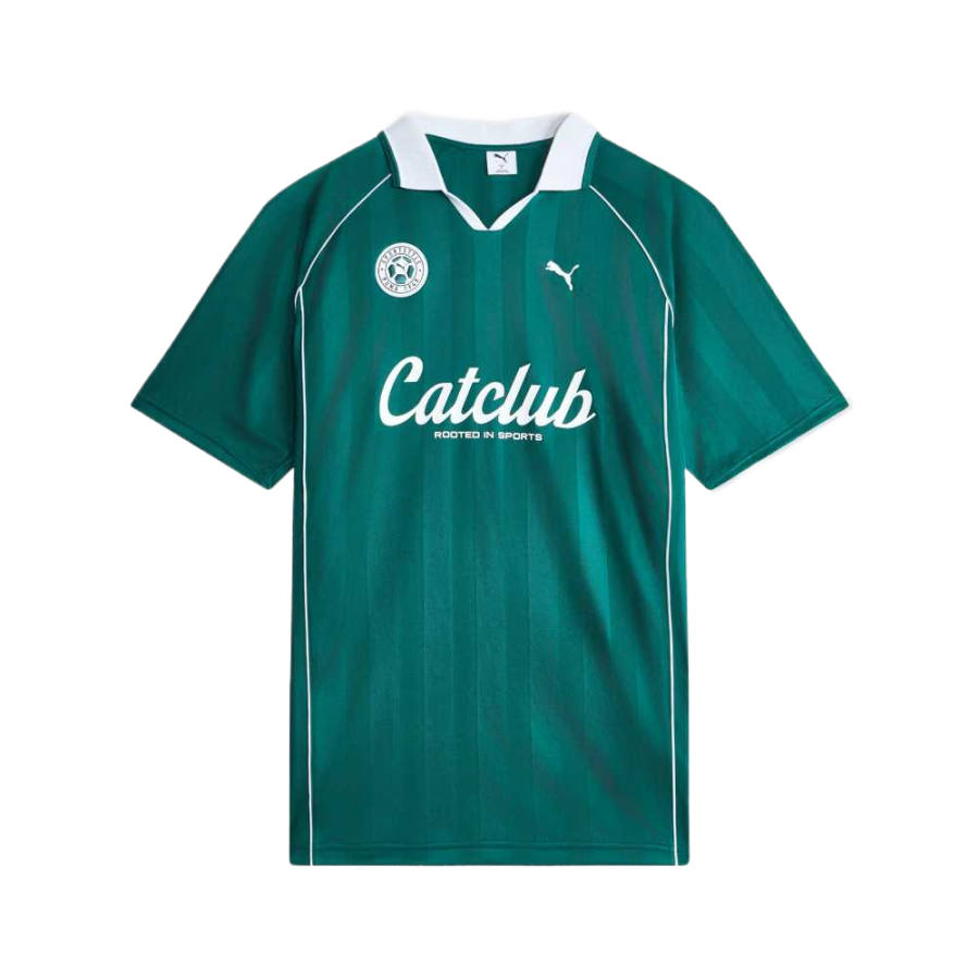 PUMA FOOTBALL JERSEY Soccer Jerseys Unisex Christmas Green Lapel Moderate