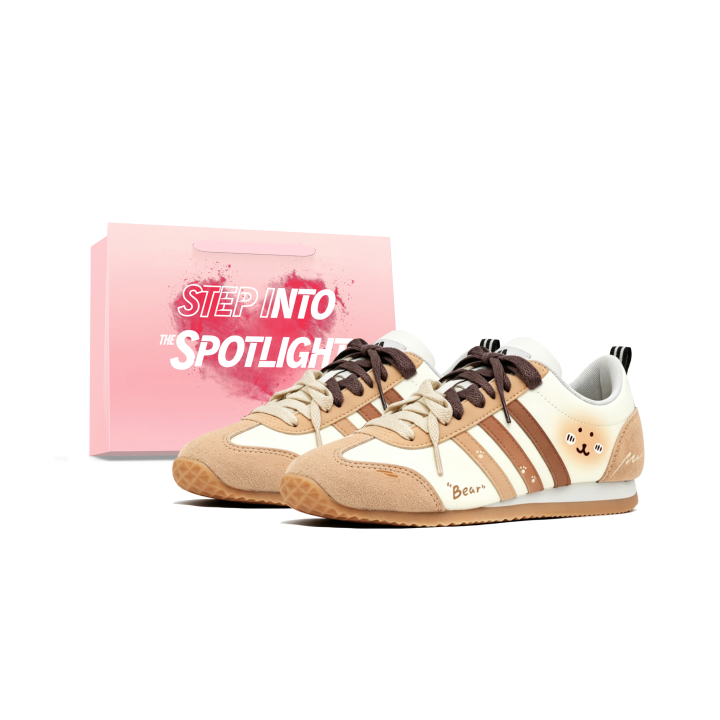 Adidas Adidas VS JOG 2.0 German Army Trainers Unisex Low Top Ecru & Brown