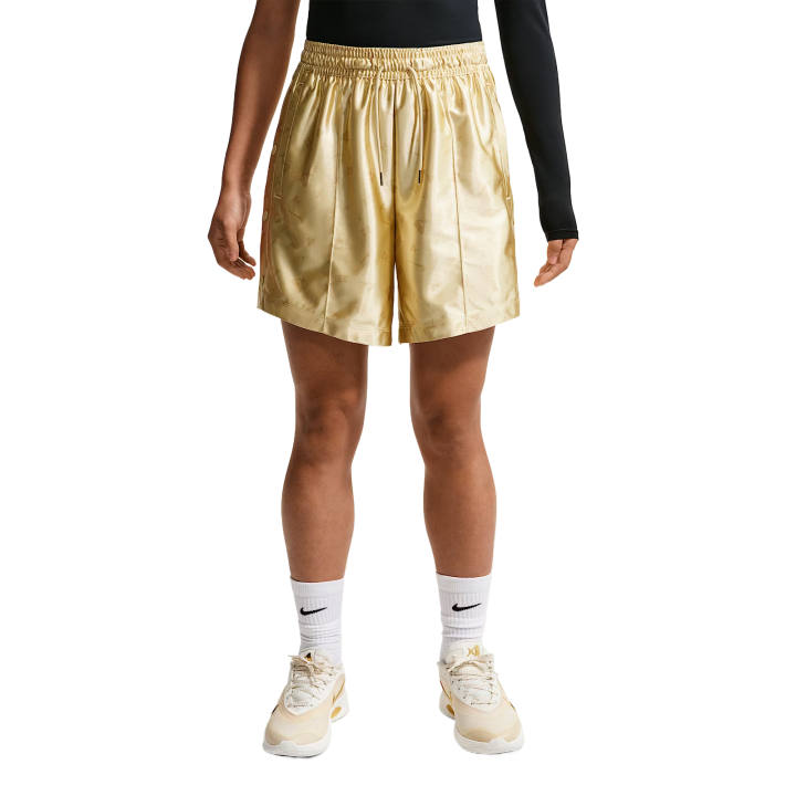 Nike Nike Dri Fit Basketball Shorts Women's Team Gold/Grass Green Moderate