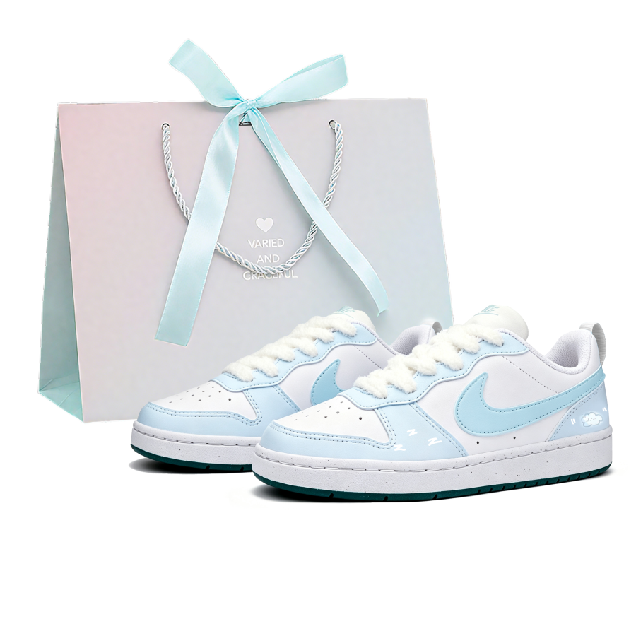 Nike Nike Court Borough Skateboard Shoes Women's Low Top Light Blue