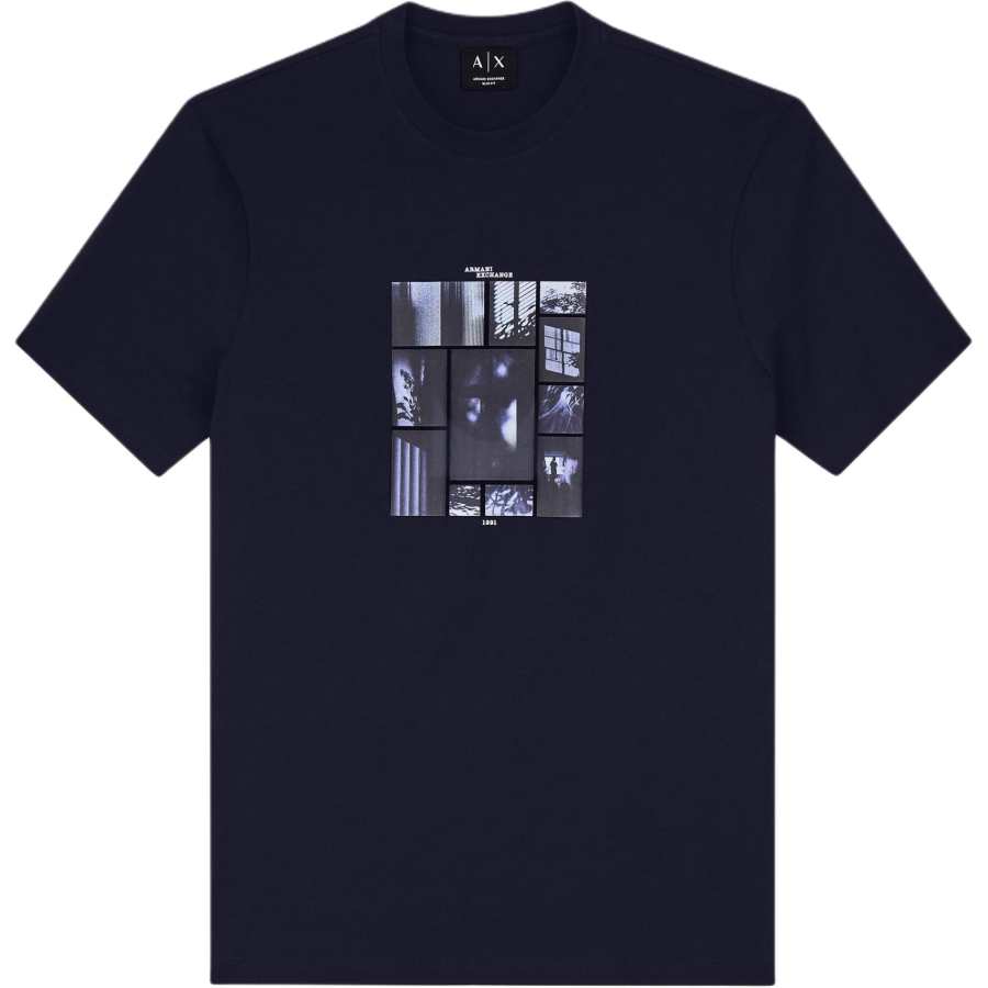 ARMANI EXCHANGE T Shirts Men's Marine Blue Crew Neck Moderate Other