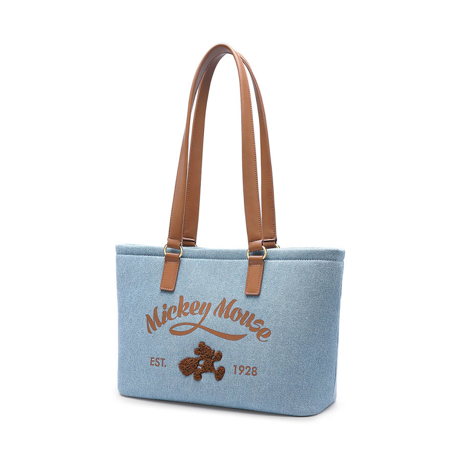 Disney Mickey Mouse Shoulder Bags Denim Blue Charm Included