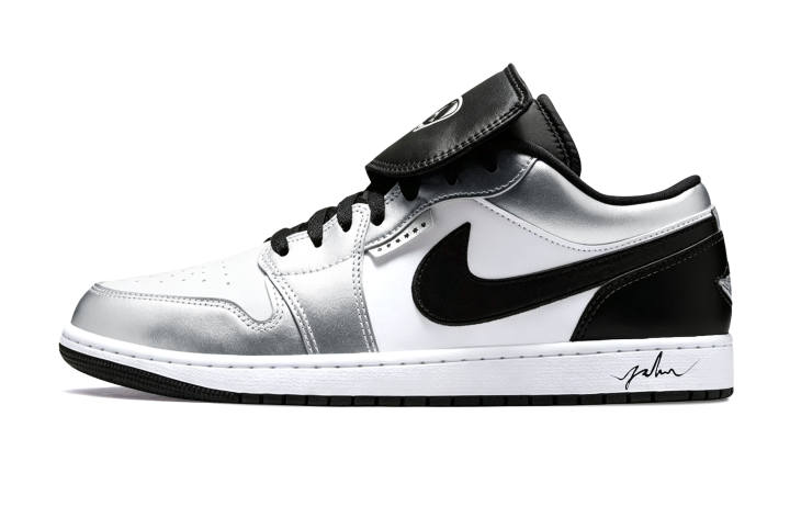 Jordan Jordan Air Jordan 1 Skateboard Shoes Unisex Low Top Silver