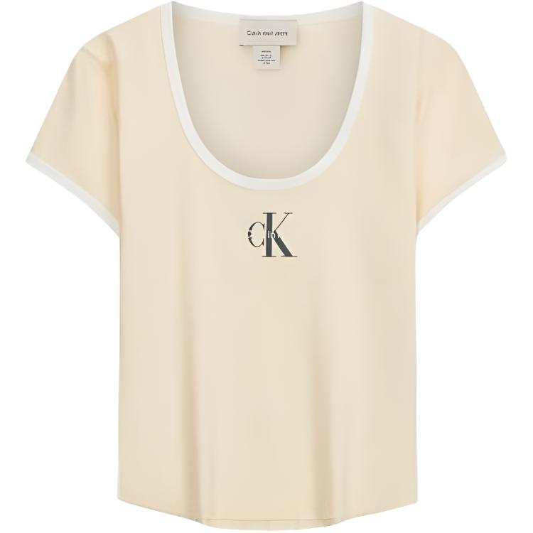 Calvin Klein T Shirts Women's U Neck Moderate