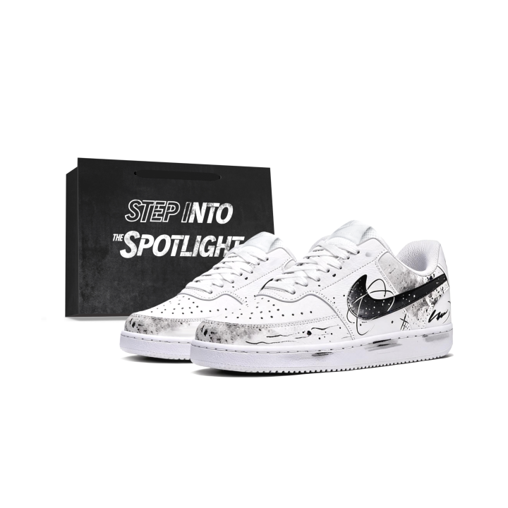 Nike Nike Court Vision 1 Skateboard Shoes Men's Low Top Black, White, Gray