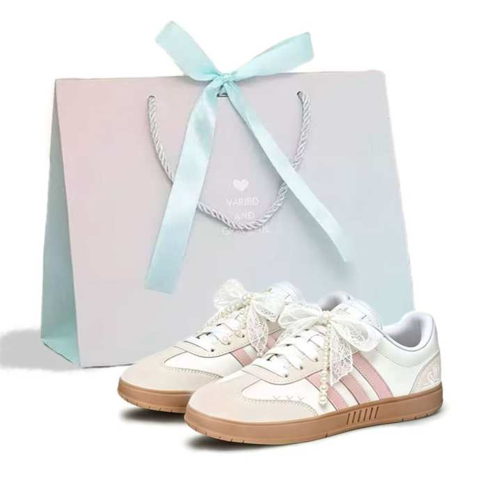 Adidas Adidas Gradas Skateboard Shoes Unisex Low Top Light Pink
