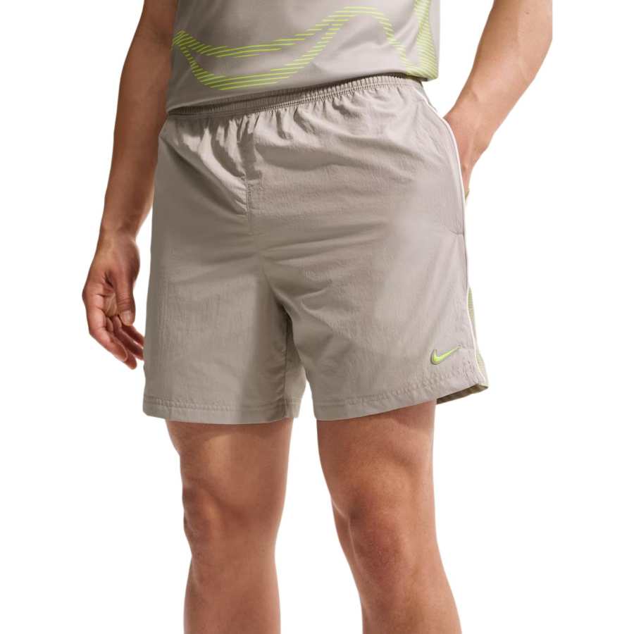 Nike Nike Sportswear Casual Shorts Men's Preppy Gray/Neon Yellow Moderate