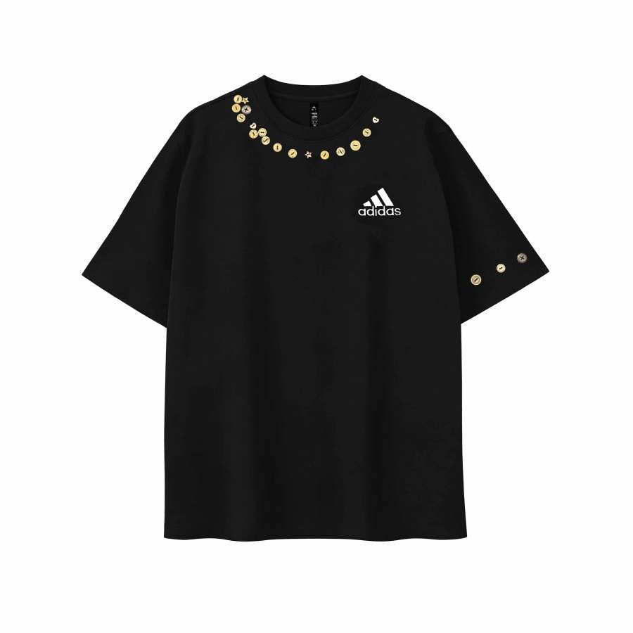 Adidas Adidas MUST HAVES T Shirts Unisex Mowed, Black Crew Neck Moderate Straight Fit