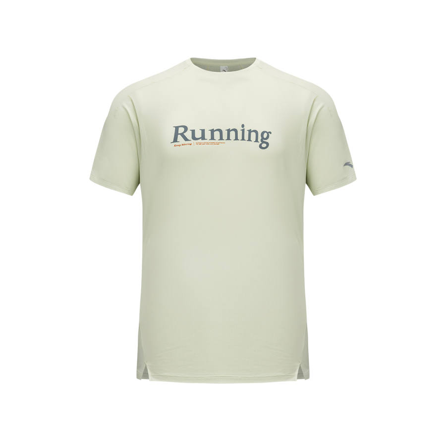 ANTA T Shirts Men's Jade Dew Yellow Crew Neck Thin