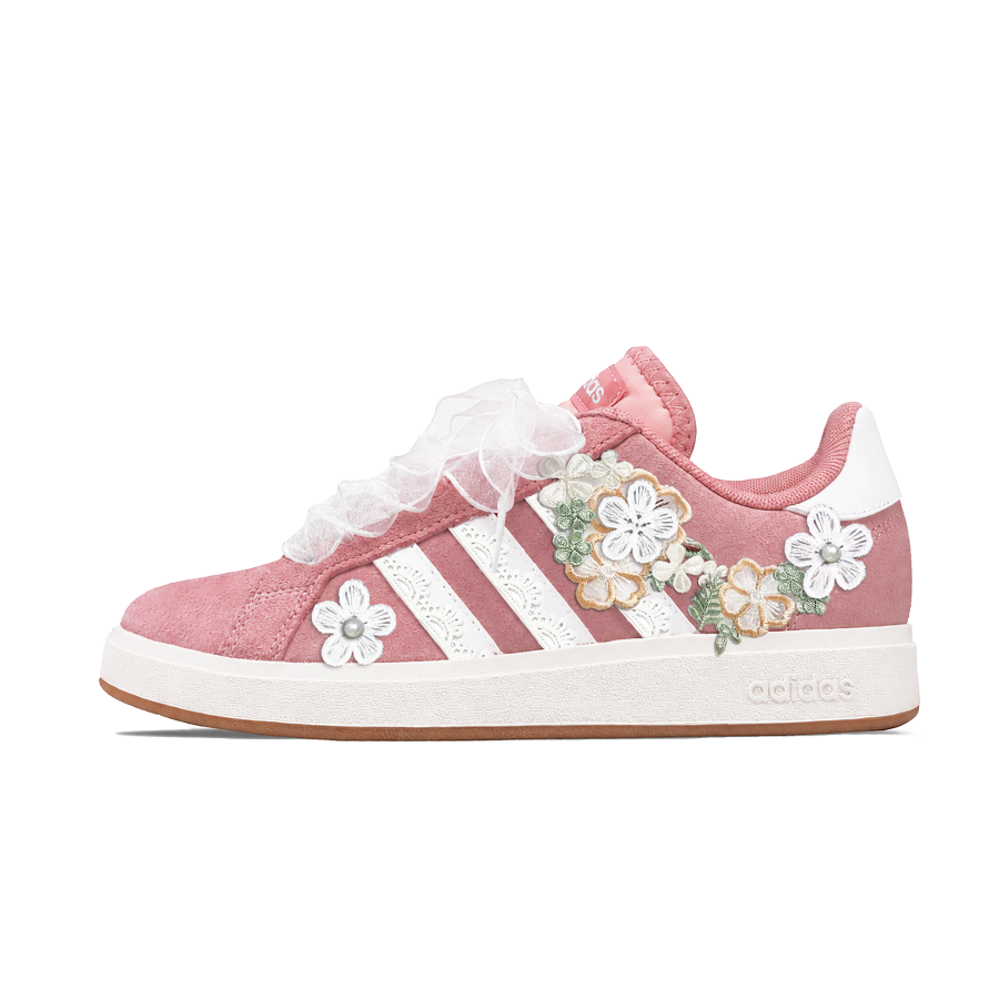 Adidas Adidas Grand Court Base 00s Skateboard Shoes Unisex Low Top Pink