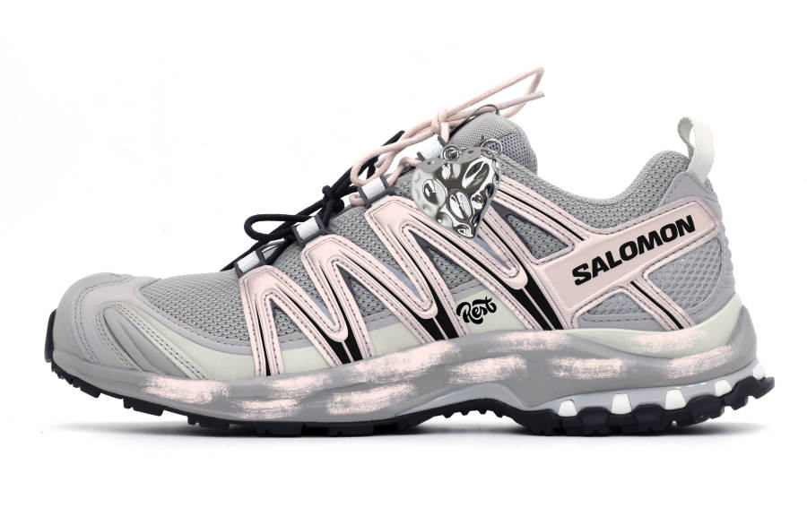 SALOMON XA PRO 3D Running Shoes Unisex Low Top Pink/Gray