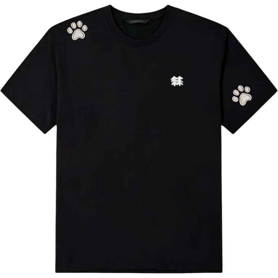 KOLON SPORT T Shirts Unisex Black Crew Neck Moderate