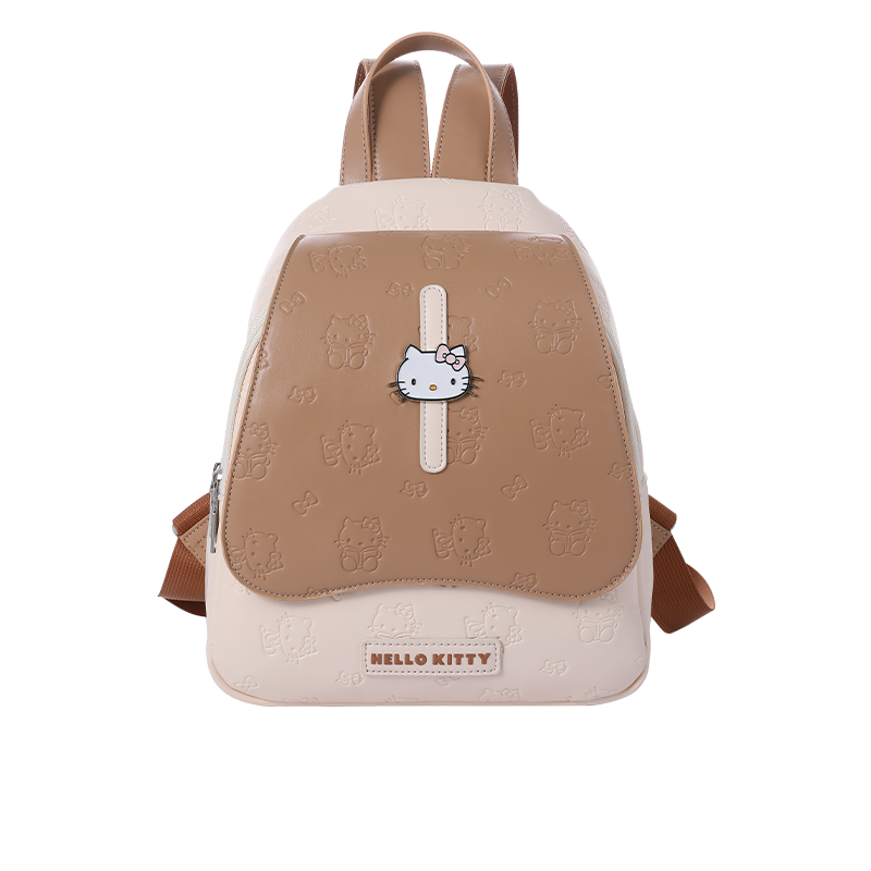 Sanrio Synthetic Leather Backpack Regular Women's Brown