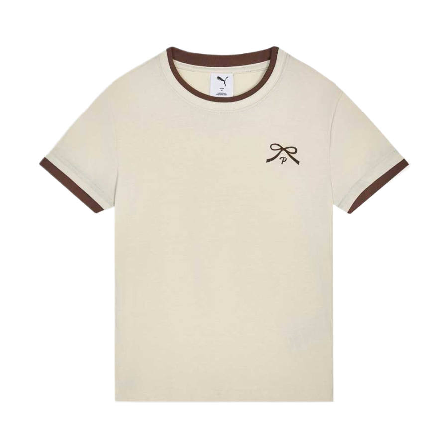 PUMA T Shirts Women's Snow White Crew Neck Moderate