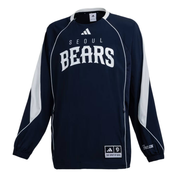 Adidas Adidas Sweatshirts Men's Marine Blue/Ecru Crew Neck Moderate