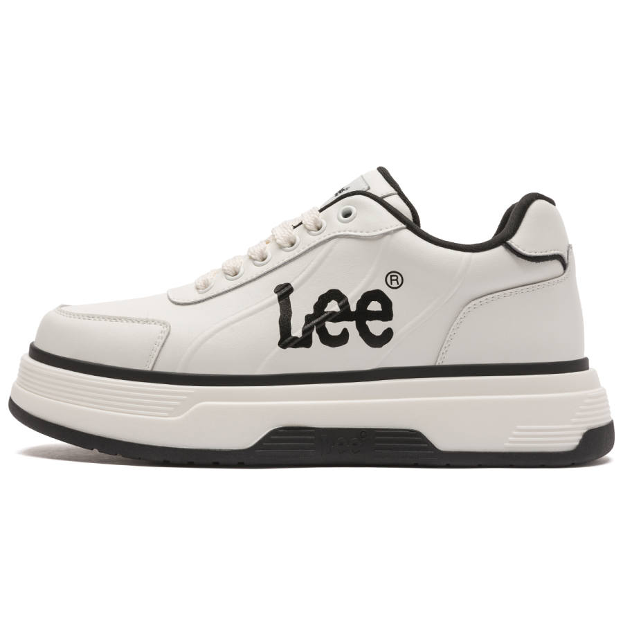 Lee Skateboard Shoes Men's Low Top Black/White/Pale Yellow