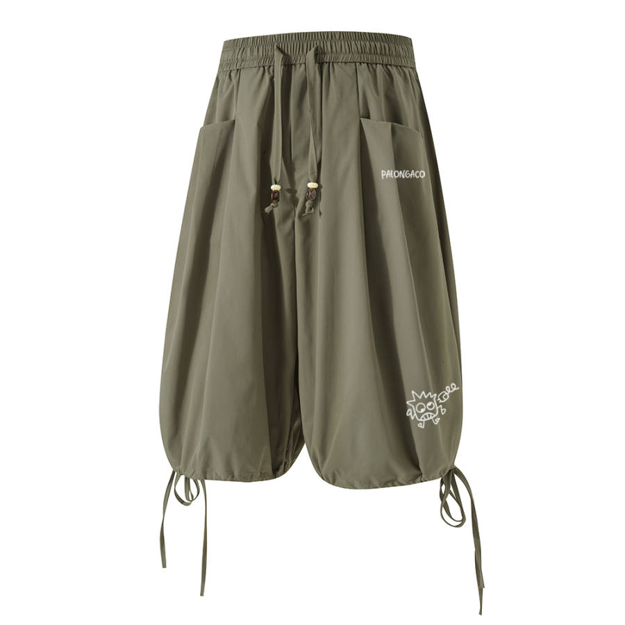 PAL ONGACO Casual Shorts Unisex Moderate Lantern Pants