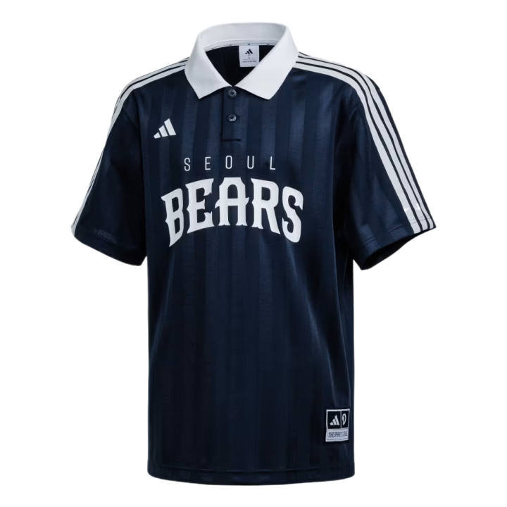 Adidas Adidas T Shirts Men's Marine Blue/Ecru Lapel