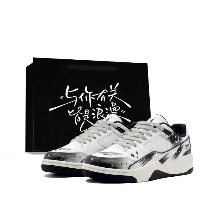 Jordan Jordan FLIGHT COURT Skateboard Shoes Unisex Low Top White Black