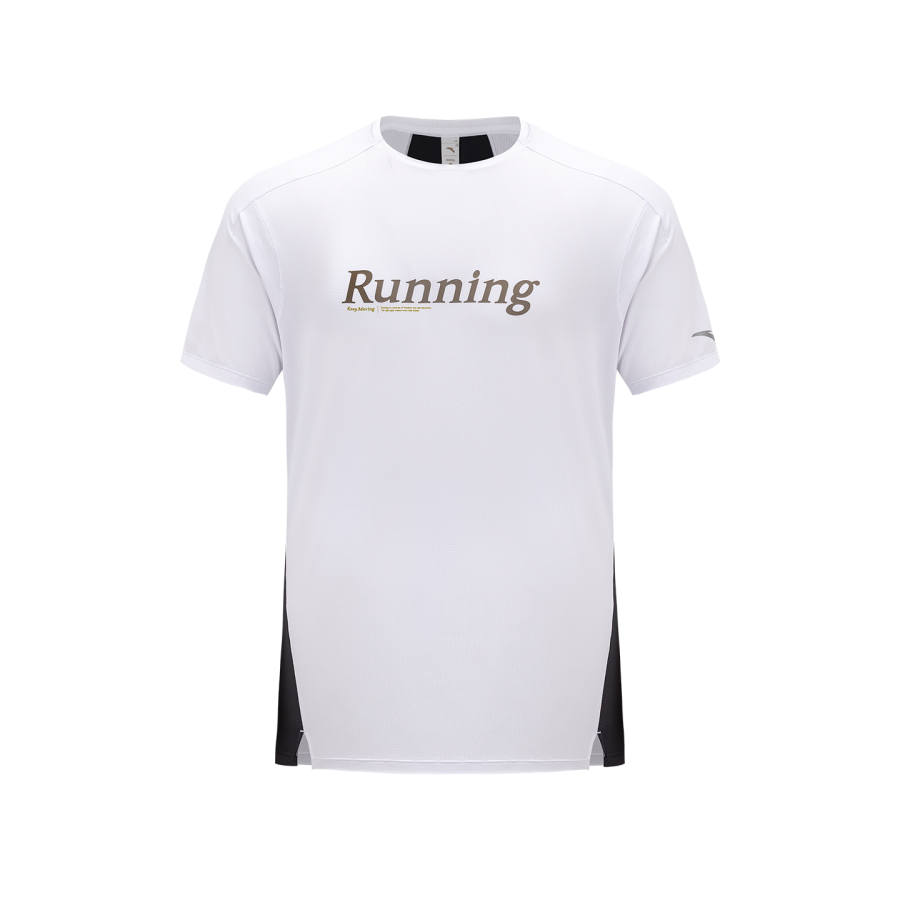 ANTA T Shirts Men's White Crew Neck Thin