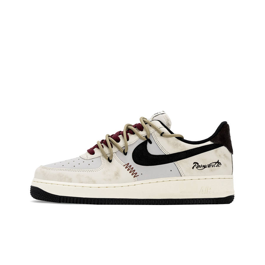 Nike Nike Air Force 1 Vintage Romance Brown Abrasion Resistant Low top Skateboard Shoes Men's Brown