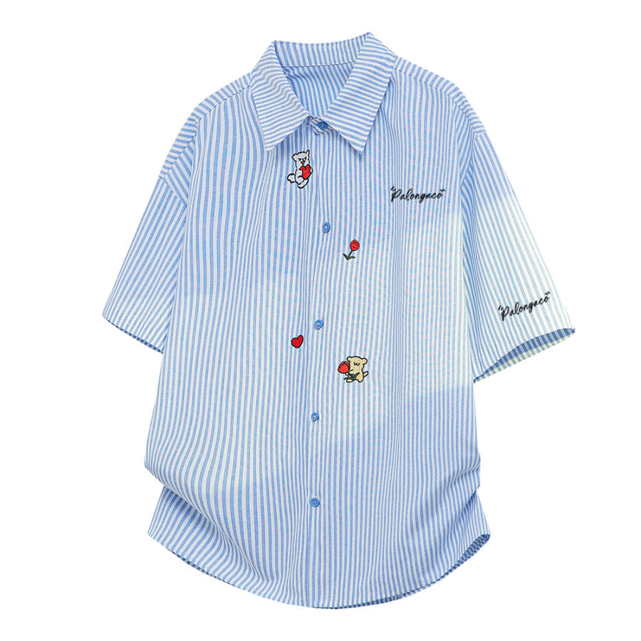 PAL ONGACO Shirts Unisex Lapel Moderate Straight Fit